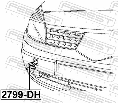 FEBEST 2799-DH - Буксировочный крюк