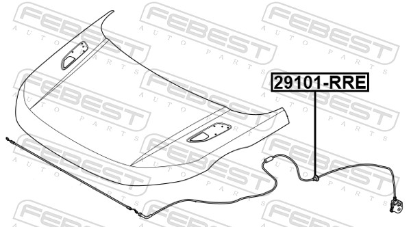FEBEST 29101-RRE - Тросик капота