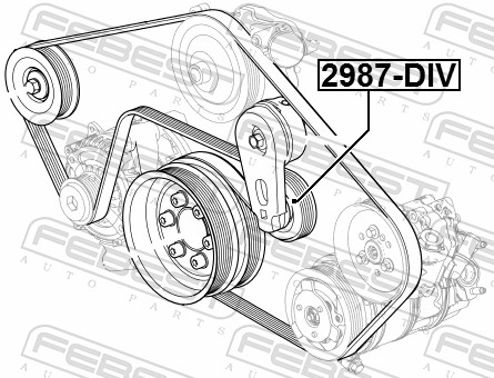 FEBEST 2987-DIV - Натяжной ролик