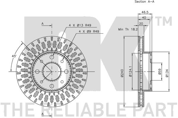 NK 312331 - Тормозные диски