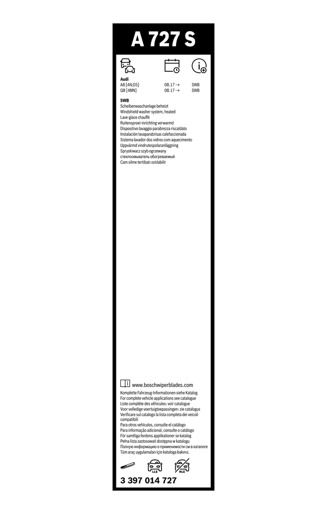 BOSCH 3 397 014 727 - Щетка стеклоочистителя Aerotwin