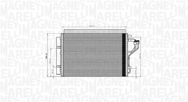 MAGNETI MARELLI 350203851000 - Радиатор кондиционера