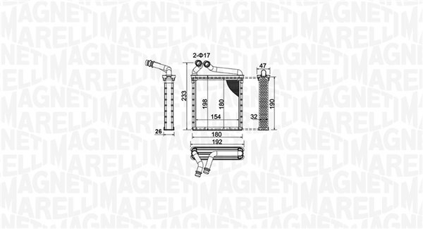 MAGNETI MARELLI 350218442000 - Радиатор печки