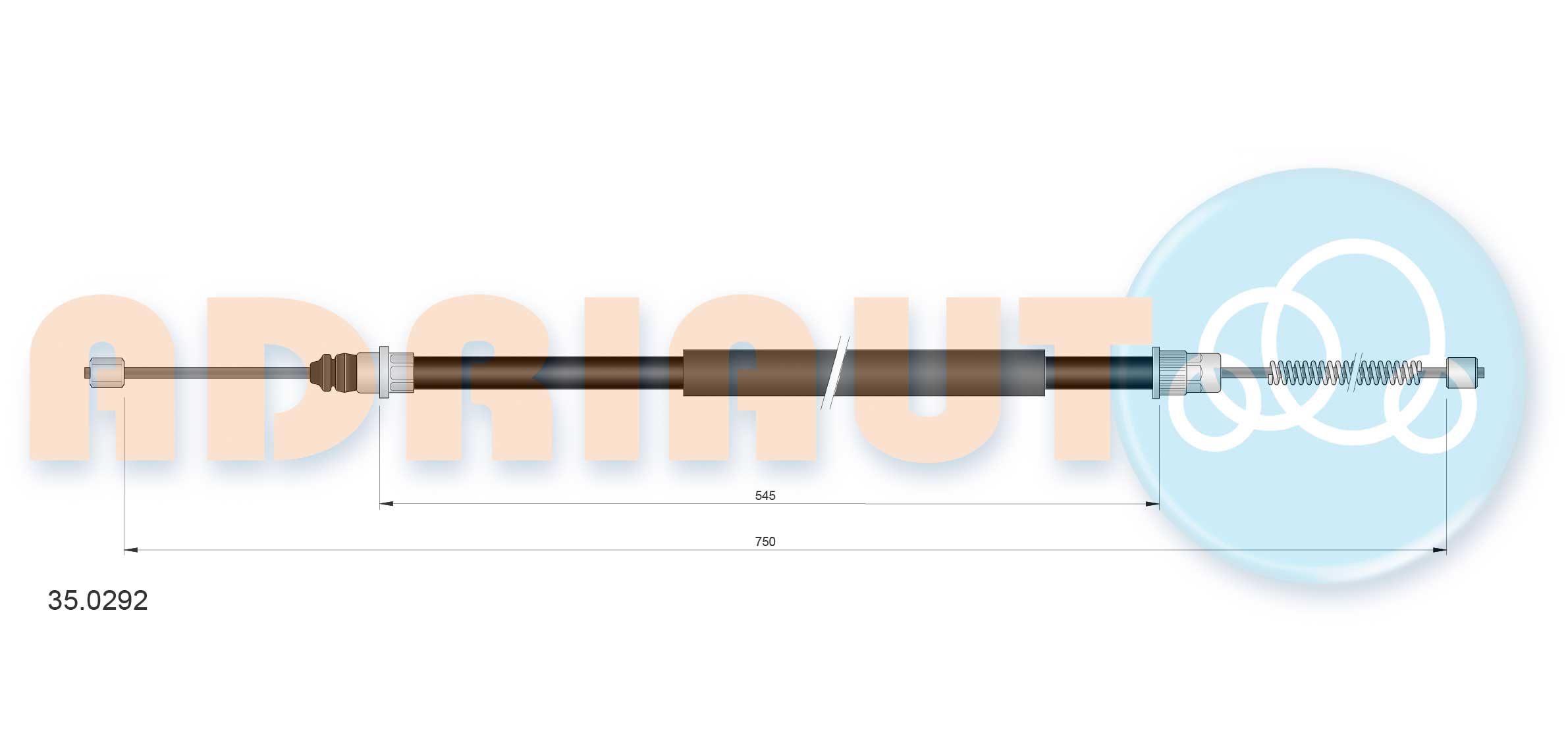 ADRIAUTO 35.0292 - Трос ручника