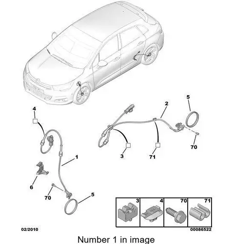 PSA 4545k3 - датчик abs