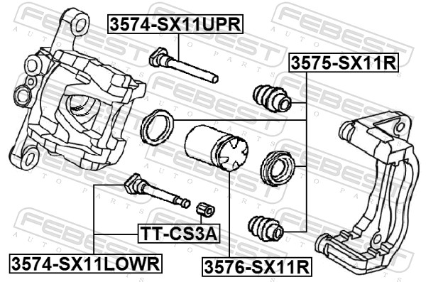 FEBEST 3574-SX11UPR - Направляющая суппорта