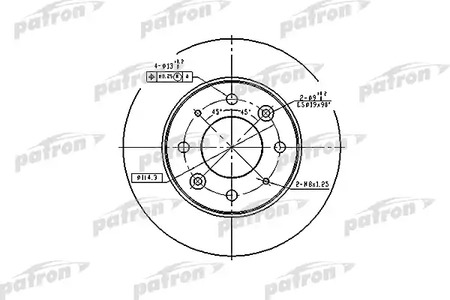 PATRON PBD4171 - Тормозные диски