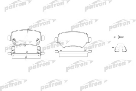 PATRON PBP1521 - Тормозные колодки 