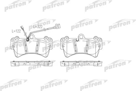 PATRON PBP1626 - Тормозные колодки 