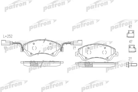 PATRON PBP1929 - Тормозные колодки 