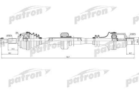 Приводной вал (полуось)