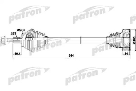 Приводной вал (полуось)