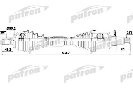 Приводной вал (полуось)