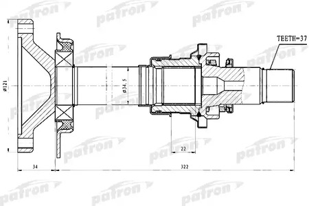 Приводной вал (полуось)
