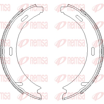 REMSA 4093.00 - Колодки барабанные ручника