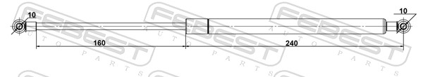 FEBEST 42117-001 - Амортизатор капота