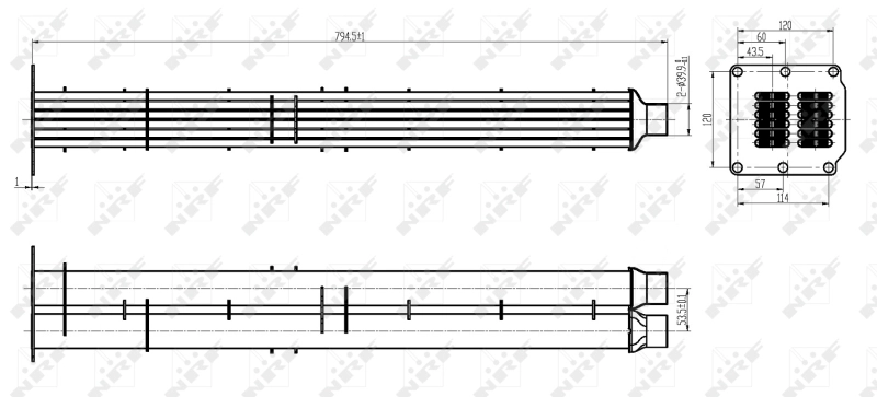 NRF 48305 - Радиатор, рециркуляция ОГ EASY FIT