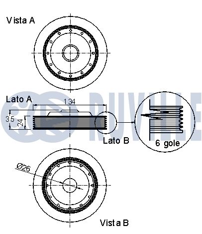 RUVILLE 520171 - Шкив коленвала