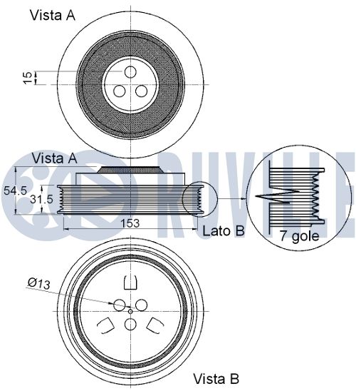 RUVILLE 520191 - Шкив коленвала