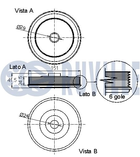 RUVILLE 520200 - Шкив коленвала
