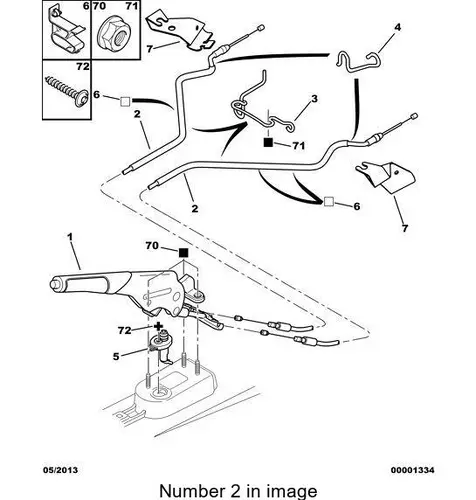 PSA 4745x8 - трос ручника! левый\ Citroen Berlingo, Peugeot Partner 96>