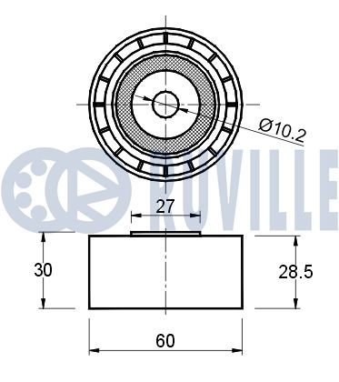 RUVILLE 540170 - Обводной ролик ГРМ