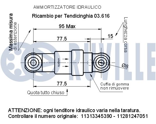 RUVILLE 540212 - Амортизатор ремня