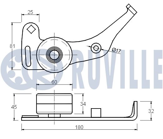 RUVILLE 540230 - Натяжной ролик ГРМ