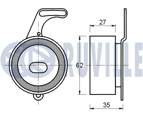RUVILLE 540372 - Натяжной ролик ГРМ