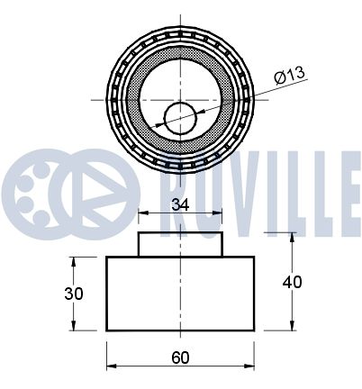 RUVILLE 540460 - Натяжной ролик ГРМ