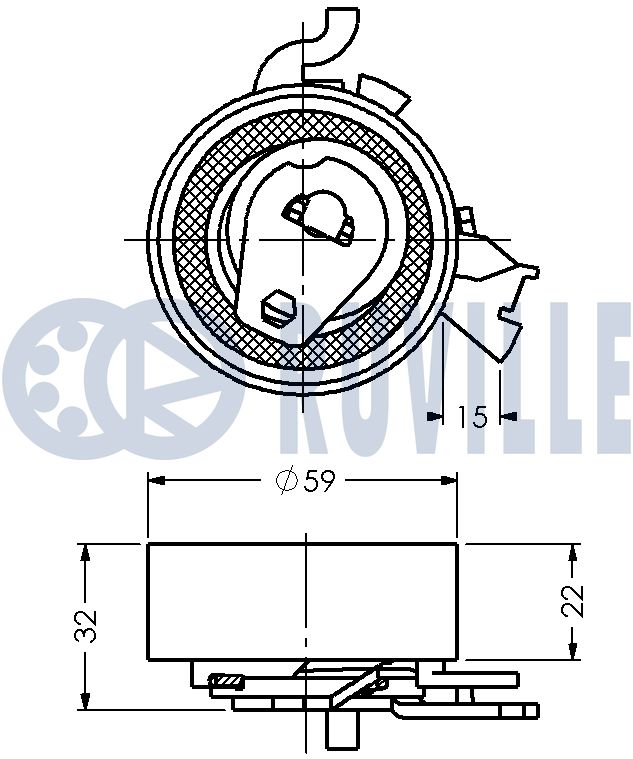 RUVILLE 540523 - Натяжной ролик ГРМ