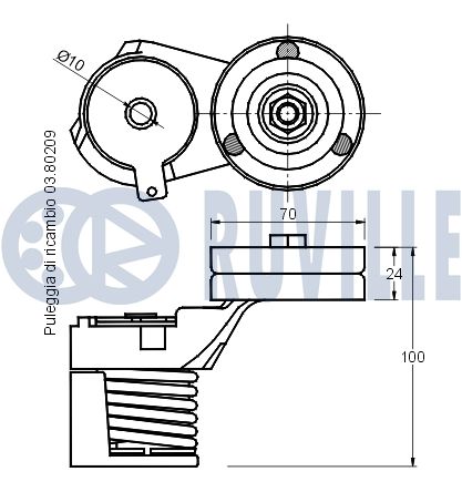 RUVILLE 540897 - Натяжитель ремня генератора