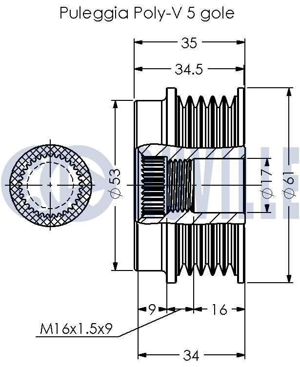 RUVILLE 541030 - Шкив генератора