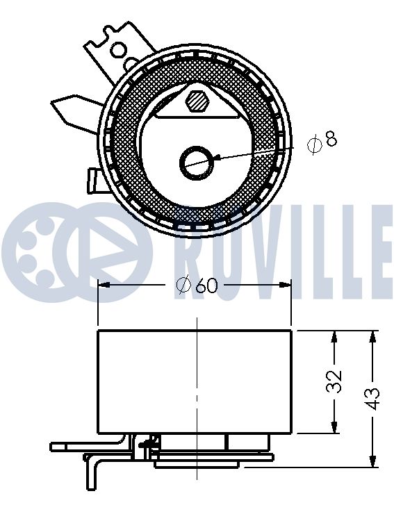 RUVILLE 541132 - Натяжной ролик ГРМ