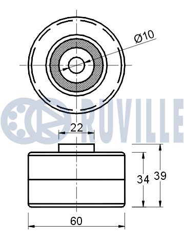 RUVILLE 541178 - Обводной ролик ГРМ