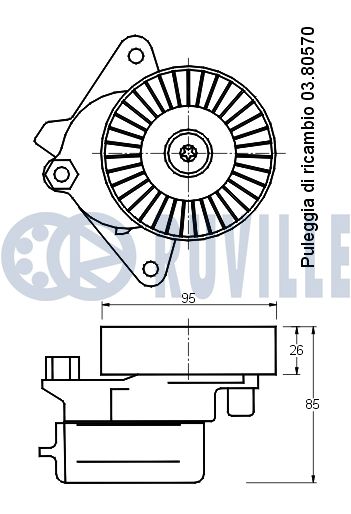 RUVILLE 541184 - Натяжитель ремня генератора
