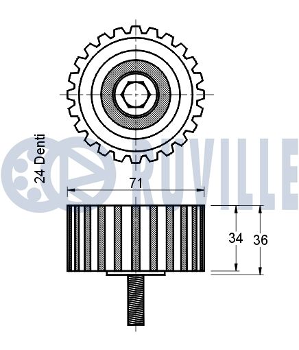RUVILLE 541221 - Обводной ролик ГРМ