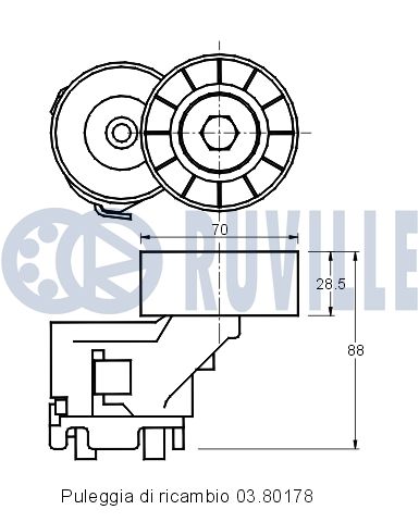 RUVILLE 541224 - Натяжитель ремня генератора