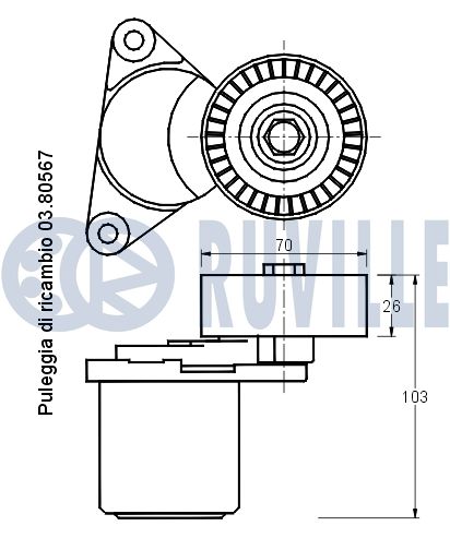 RUVILLE 541246 - Натяжитель ремня генератора