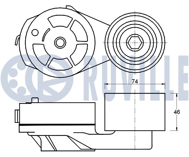 RUVILLE 541308 - Натяжитель ремня генератора