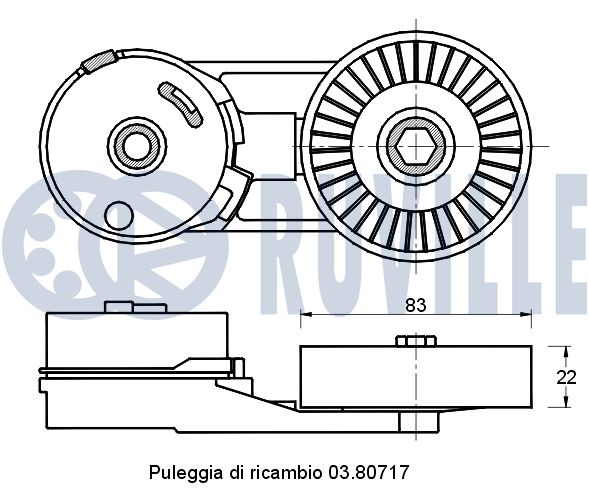 RUVILLE 541410 - Натяжитель ремня генератора