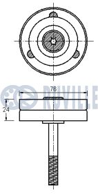 RUVILLE 541460 - Ролик обводной приводного ремня