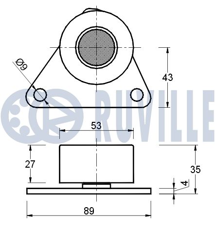 RUVILLE 541484 - Обводной ролик ГРМ