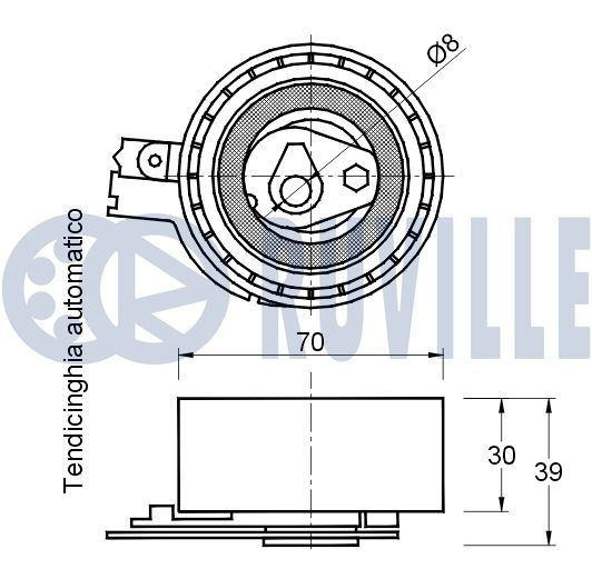 RUVILLE 541602 - Натяжной ролик ГРМ