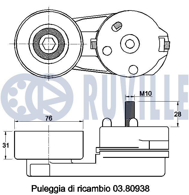 RUVILLE 541635 - Натяжитель ремня генератора