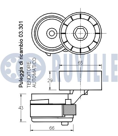 RUVILLE 541658 - Натяжитель ремня генератора
