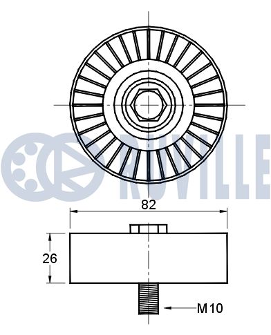 RUVILLE 541664 - Ролик обводной приводного ремня