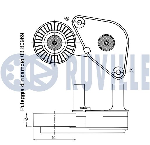 RUVILLE 541666 - Натяжитель ремня генератора