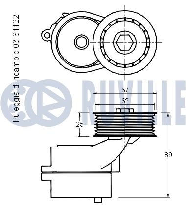 RUVILLE 541786 - Натяжитель ремня генератора
