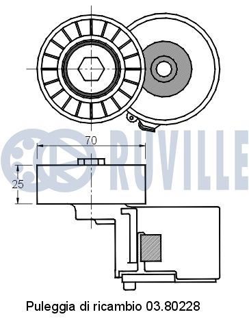 RUVILLE 541798 - Натяжитель ремня генератора